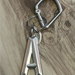 Fossil Silver and Pink Keychain